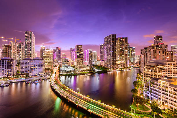 Downtown Miami at sunset